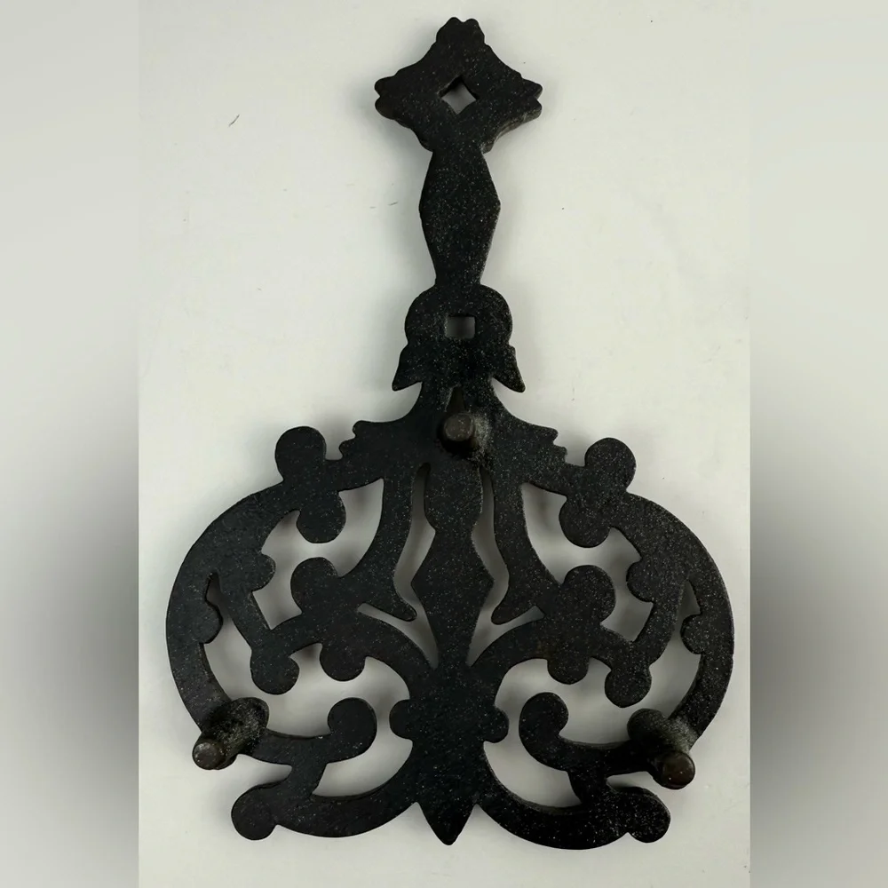 Vintage Black Cast Iron Trivets Wall Decor Set‎ of 3